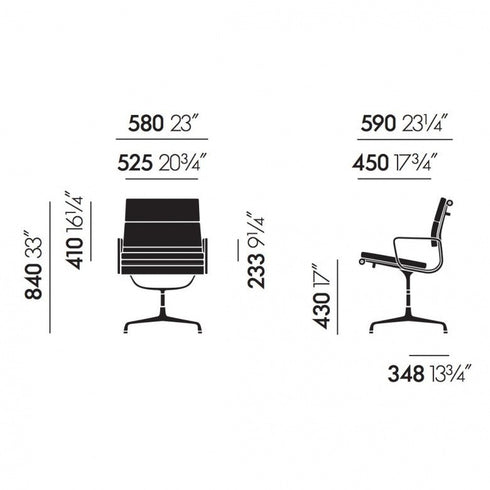 EA 208 Soft Pad Chair / Polished Base