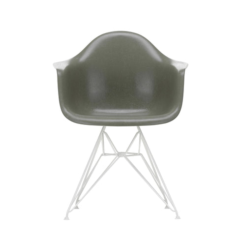 Eames Armchair in DAR Fiberglass / White Base