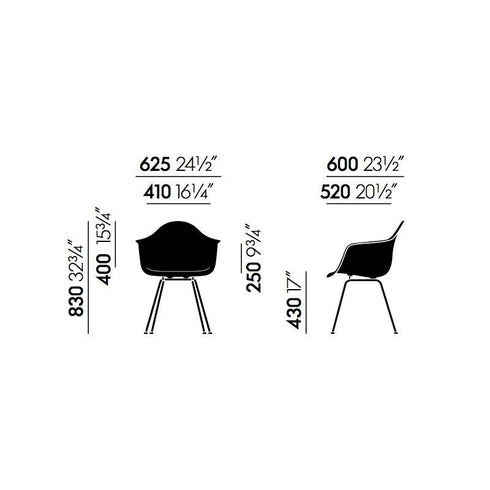 DAX Fiberglass Eames Chair / White Base