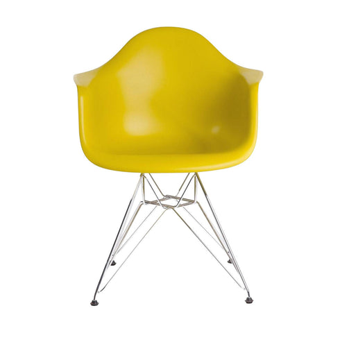 Eames DAR Plastic Armchair / Chrome Base
