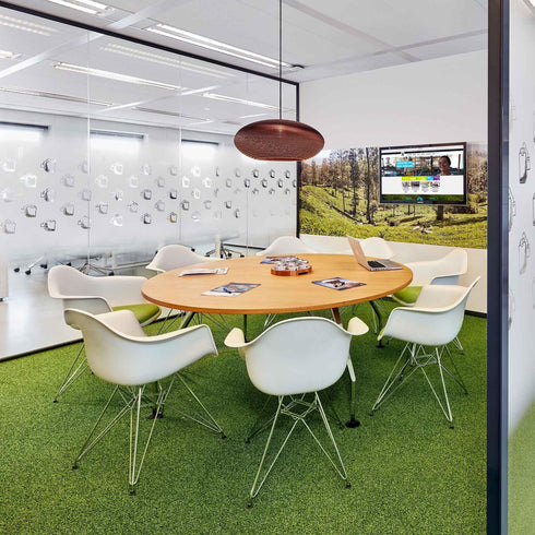 Eames DAR Plastic Armchair / Chrome Base