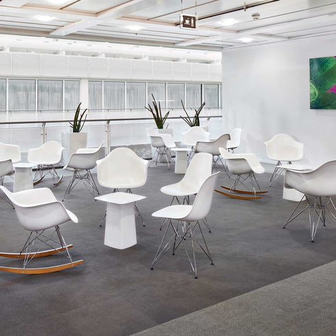 Eames DAR Plastic Armchair / Chrome Base