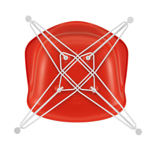 Cadeira de Braços em Plástico Eames DAR / Base Branca