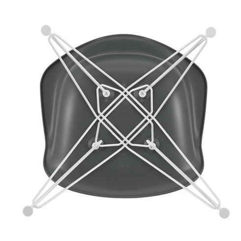 Cadeira de Braços em Plástico Eames DAR / Base Branca