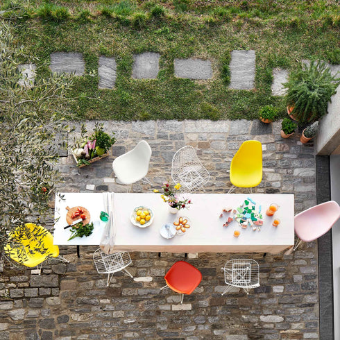 Cadeira de Braços em Plástico Eames DAR / Base Branca