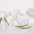 Eames DAR Plastic Armchair / Fabric Seat / Chrome Base