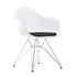 Eames DAR Plastic Armchair / Fabric Seat / Chrome Base