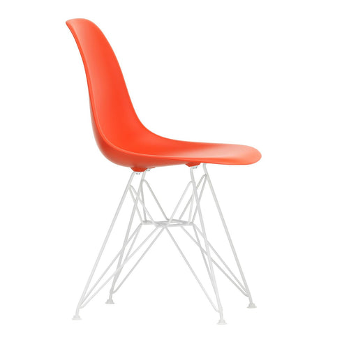 Eames Chair in DSR Plastic / White Base