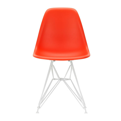 Eames Chair in DSR Plastic / White Base