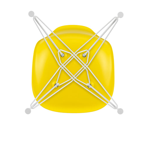 Eames Chair in DSR Plastic / White Base