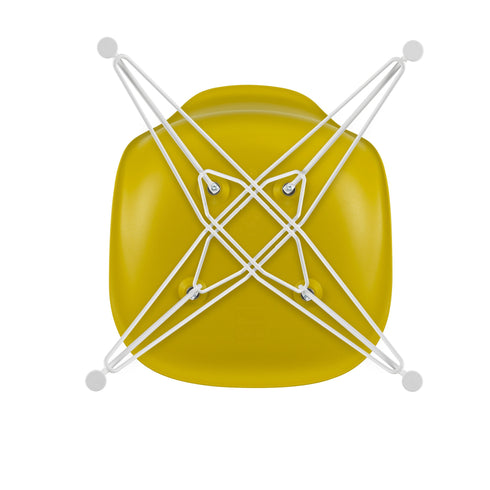 Eames Chair in DSR Plastic / White Base