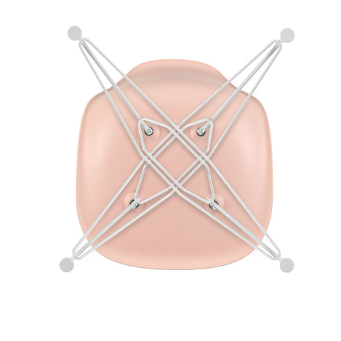 Eames Chair in DSR Plastic / White Base