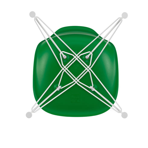 Eames Chair in DSR Plastic / White Base