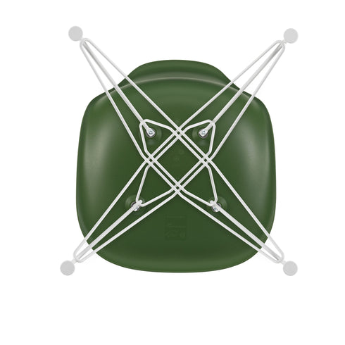 Eames Chair in DSR Plastic / White Base