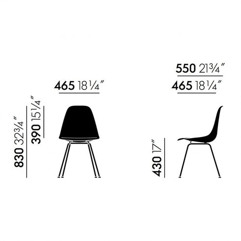 Eames Chair in DSX Plastic / Black Base