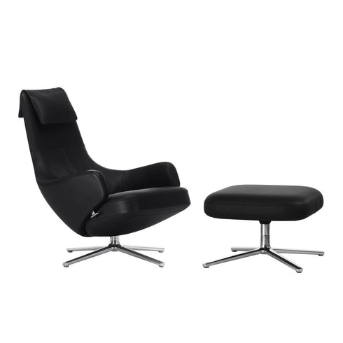 Cadeira Repos e Otomano / Couro