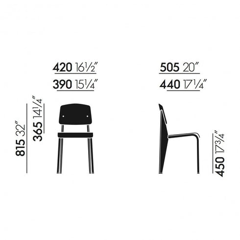 Cadeira Standard SP Prouvé para Mobiliário e Design de Interiores