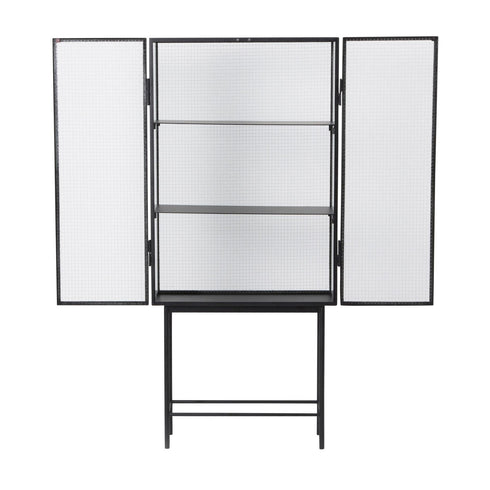 Haze Vitrine Cabinet Wired Glass