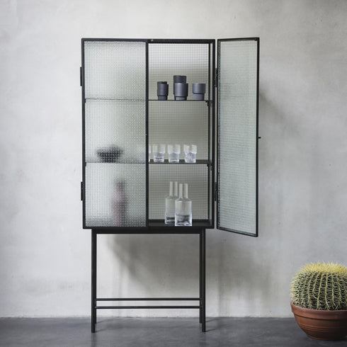 Haze Vitrine Cabinet Wired Glass