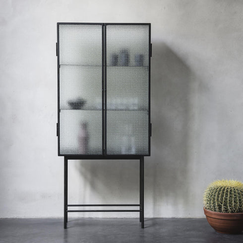 Haze Vitrine Cabinet Wired Glass