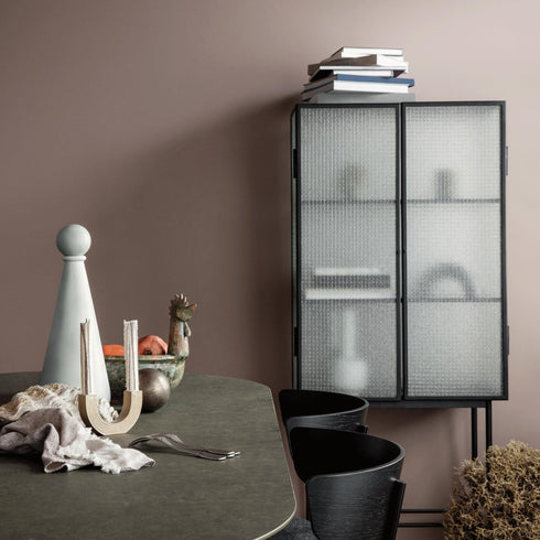 Haze Vitrine Cabinet Wired Glass