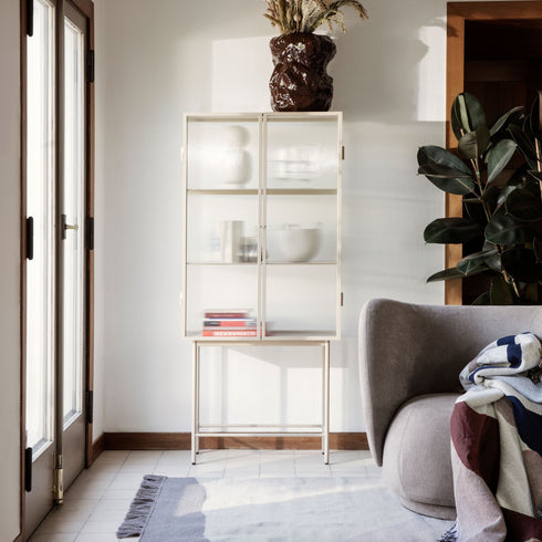 Haze Vitrine Cabinet Wired Glass