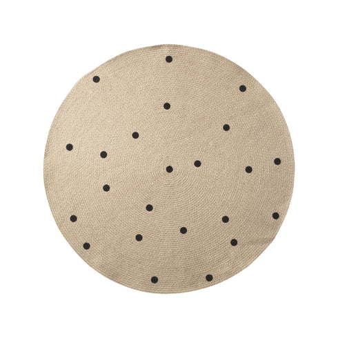 Jute Black Dots Carpet