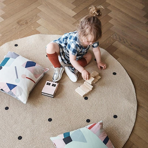 Jute Black Dots Carpet