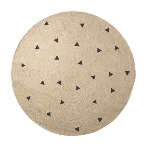 Jute Black Triangles Carpet