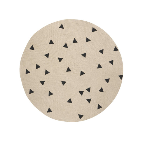 Jute Black Triangles Carpet
