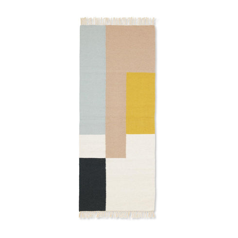Kelim Squares Carpet Runner 180x70cm
