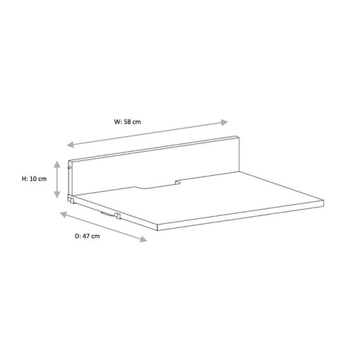 String System Media Shelf 58x47cm