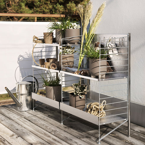 String System Outdoor Back Panel Galvanized / 58x36cm