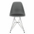Eames Chair in DSR Plastic / Fabric Seat / Chrome Base