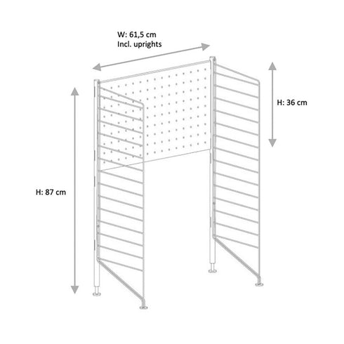 String System Outdoor Back Panel Galvanized / 58x36cm