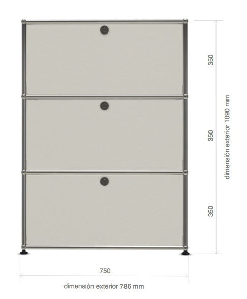 Haller Module 3 High Sideboard