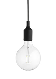 E27 Suspension Pendant without Canopy Black