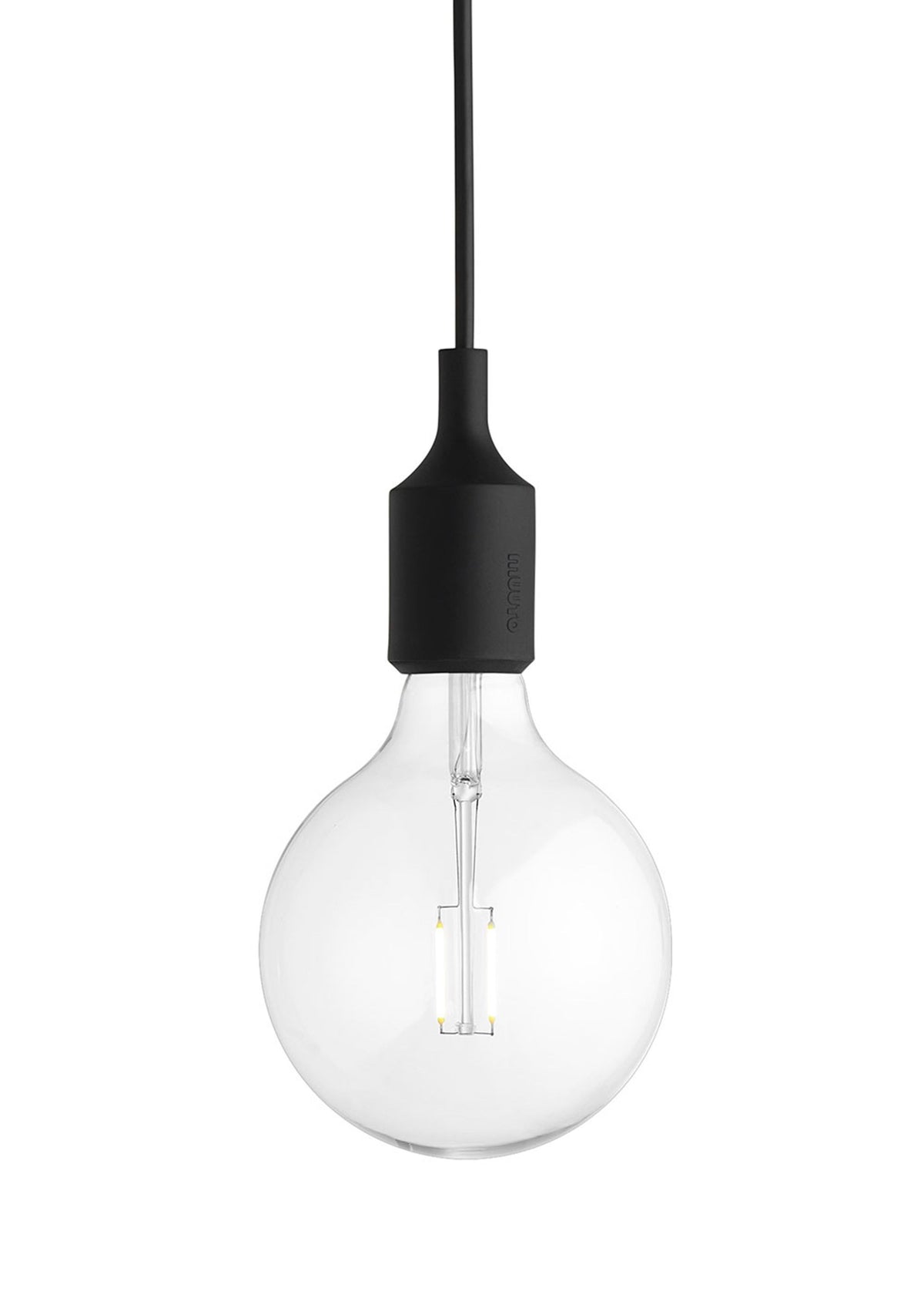 E27 Suspension Pendant without Canopy Black