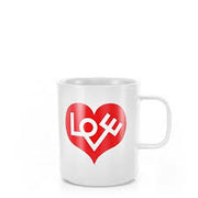 Mug Coffee Mugs - Love Heart Crimson