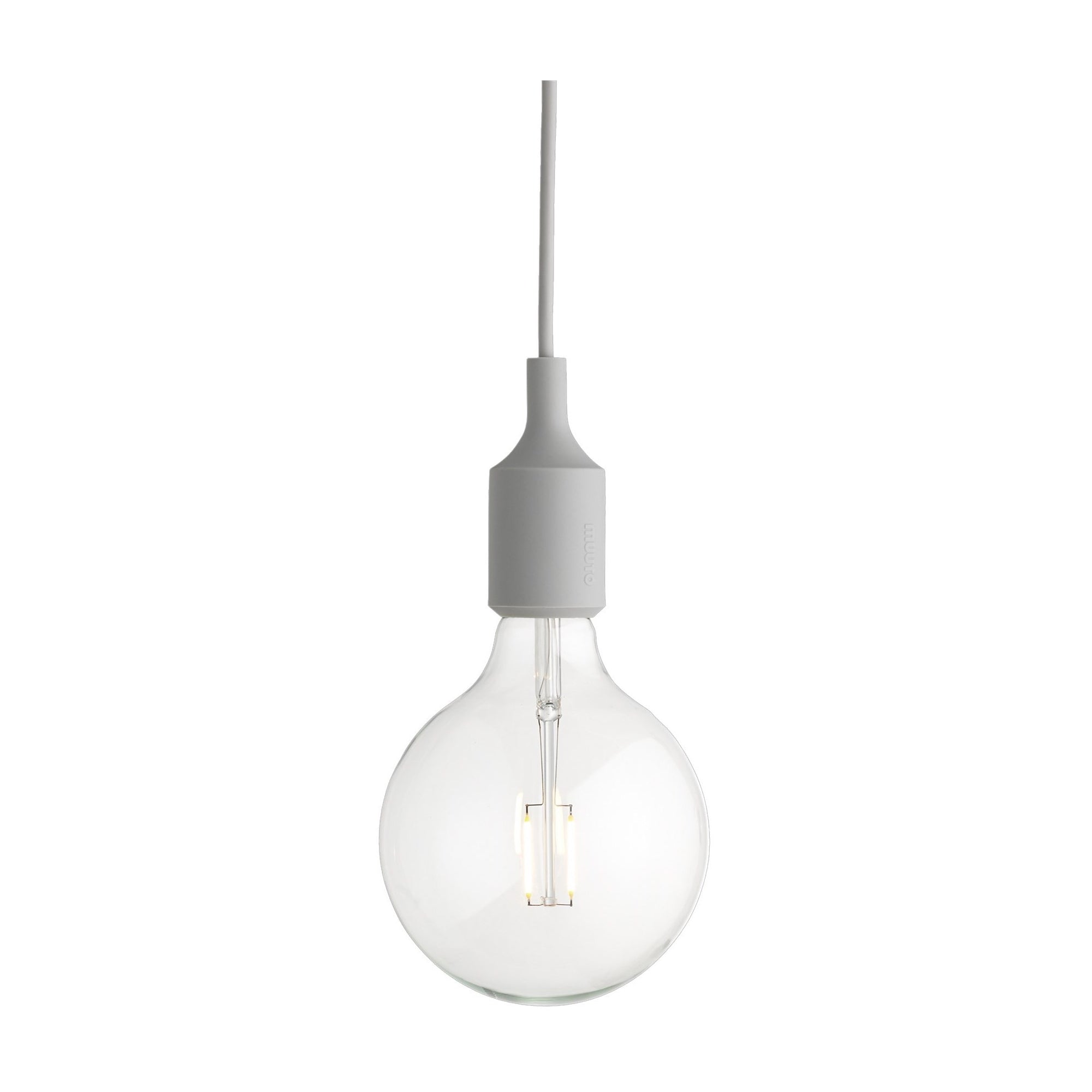 E27 Pendant Light with Canopy Light Grey
