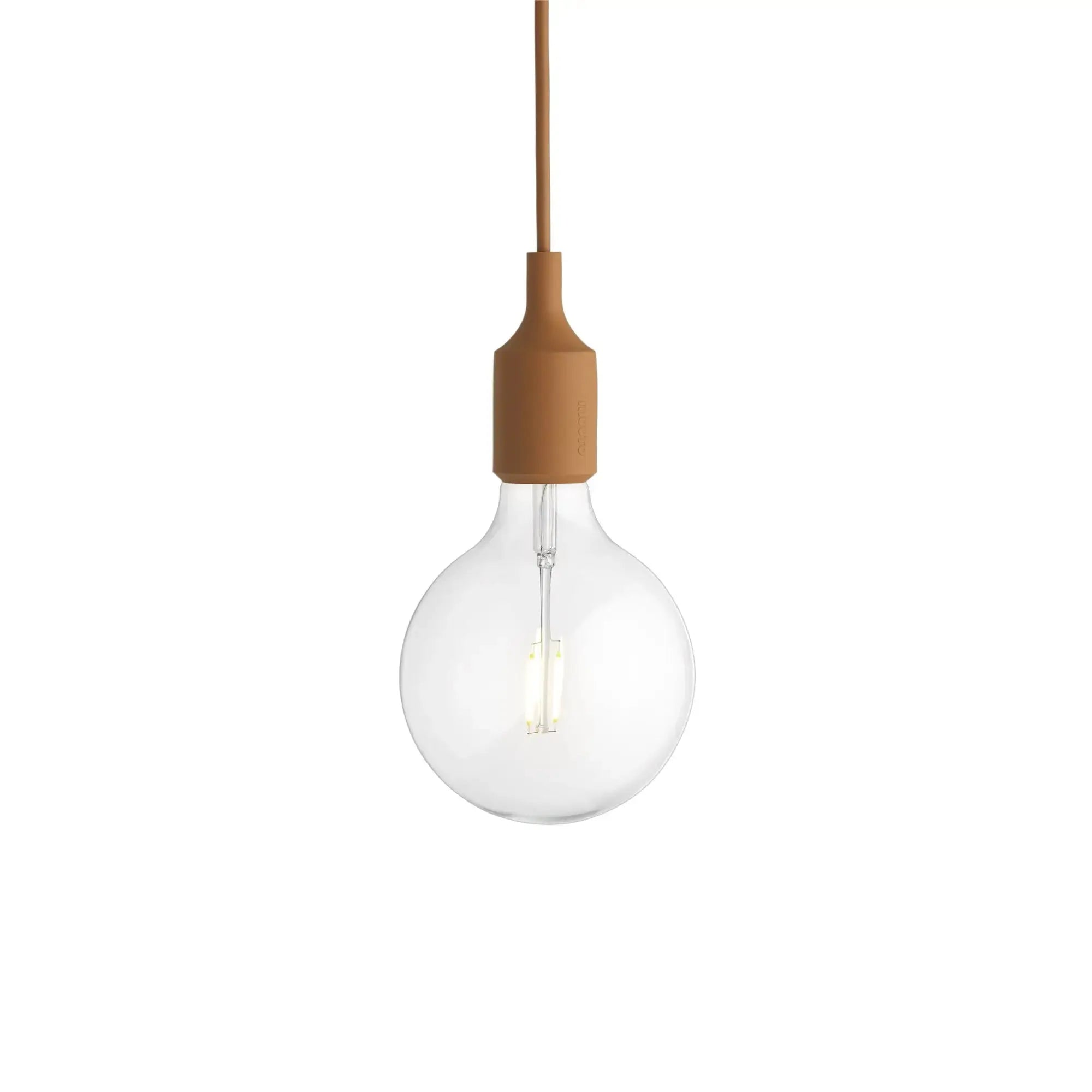 E27 Suspension Lamp without Canopy Clay Brown