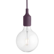 Candeeiro de Suspensão E27 sem Canopy Burgundy