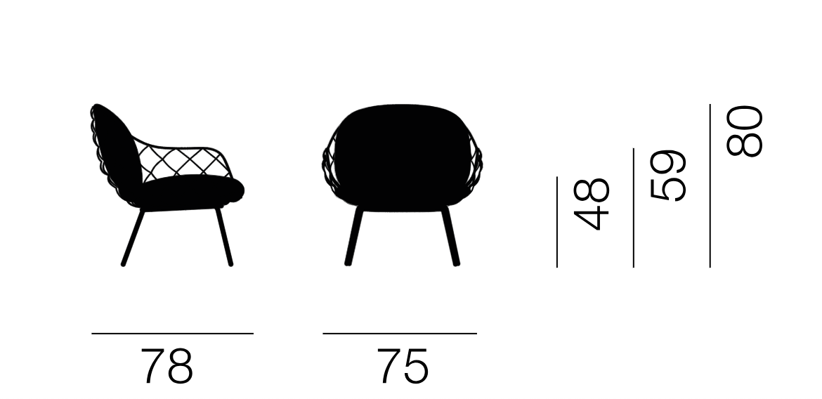 Pina Outdoor Lounge Chair & Ottoman