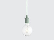 E27 Suspension Lamp with Light Green Canopy