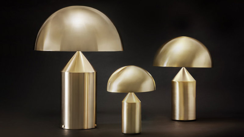 Atollo 233 table lamp, gold